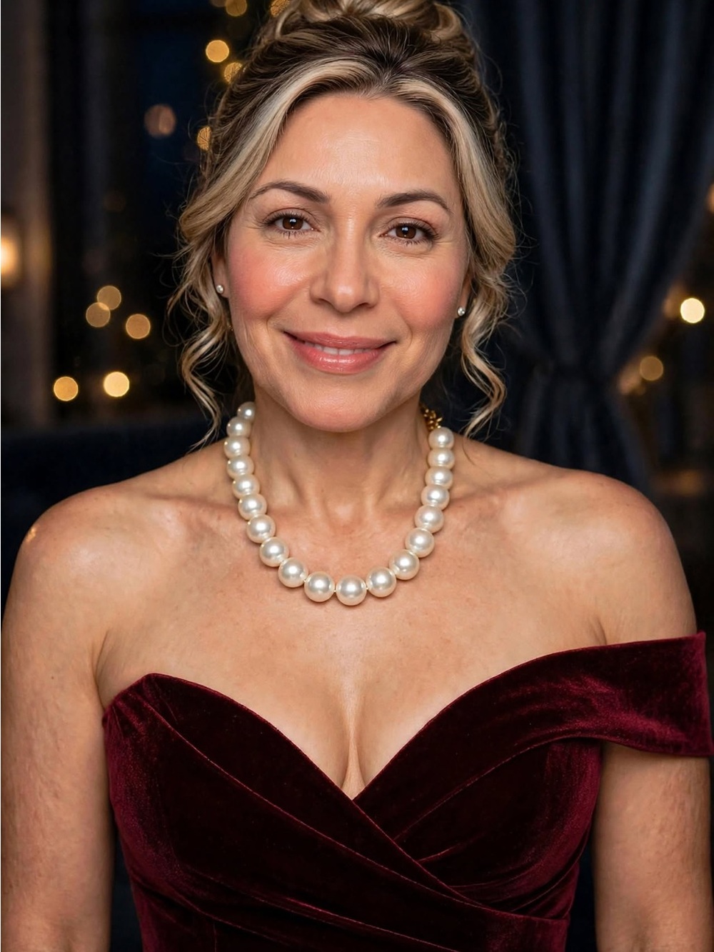 Lustrous White Pearl Strand Necklace - Elegant Statement